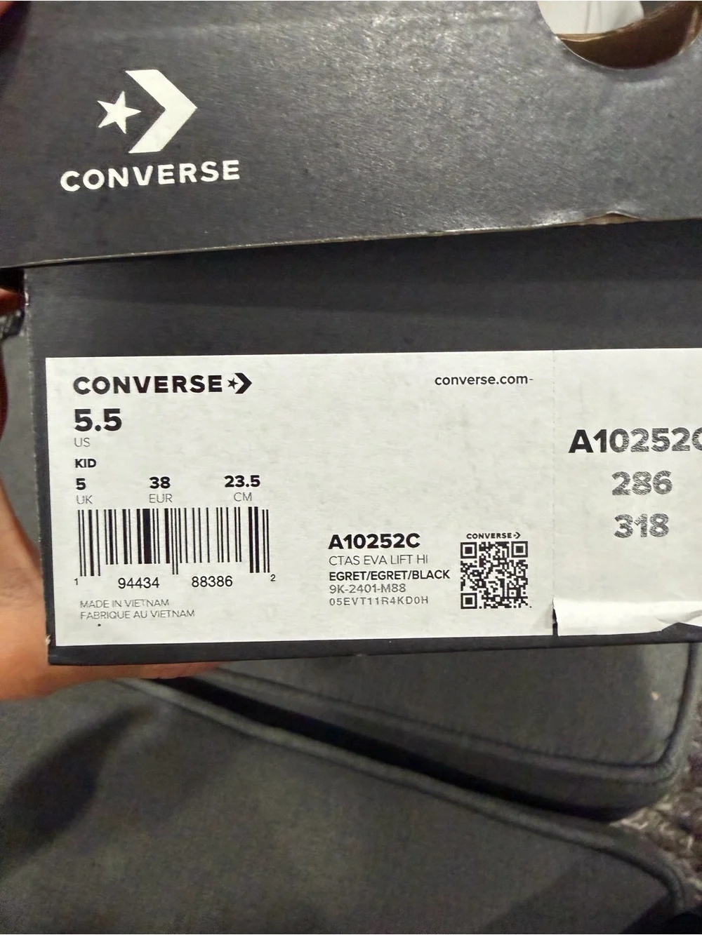 Converse Kids High Top Sneakers - White with Black Stripes